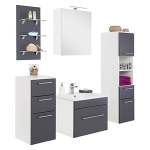 Badmöbel-Set VIVA anthrazit/weiß