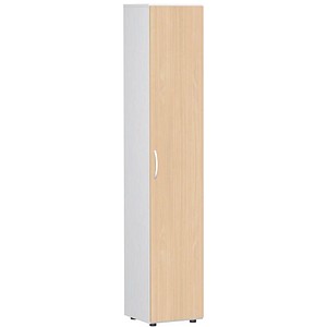 4038933486505 - Aktenschrank Flex S-346100-BW weiß buche 5 Fachböden 400 x 420 x 2160 cm