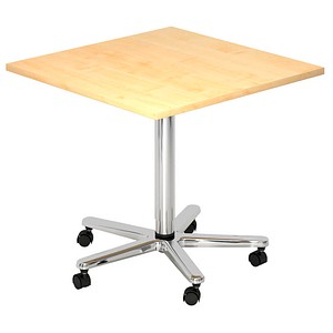 Stehtisch höhenverstellbar ahorn quadratisch