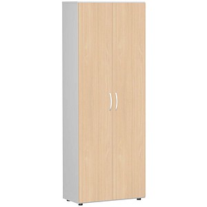 4038933486543 - Aktenschrank Flex S-386002-BL lichtgrau buche 5 Fachböden 800 x 420 x 2160 cm