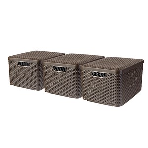 STYLE L Aufbewahrungsboxen braun 44,5 x 33,0 x 24,8 cm