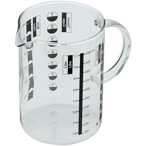 4000530573193 - Messbecher Gourmet Gr Volumen 1 l farblos (transparent) Weitere Koch- und Backhelfer Messbecher Kleinstmengen genau ablesbar 4000530573193 - Messbecher Gourmet Gr Volumen 1 l farblos (transparent) Weitere Koch- und Backhelfer Messbecher Kleinstmengen genau ablesbar