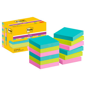 Post-it Haftnotizen 62212SMI, Super Sticky Notes Cosmic Collection, 48x48mm, türkis/grün/pink, quadratisch 4064035065737 Post-it 12 Stück