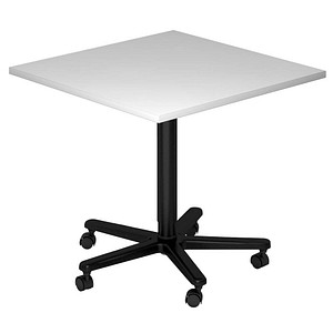 Stehtisch höhenverstellbar grau quadratisch