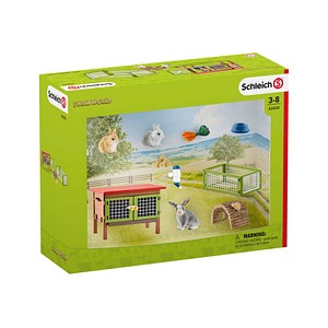 Image of Schleich® Farm World 42420 Kaninchenstall Spielfiguren-Set