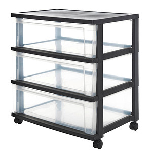 8716382205668 - Aufbewahrungsbox 3x 340 l transparent schwarz 600 x 410 x 590 cm