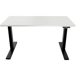0796376505651 - E-WonderTech elektrisch höhenverstellbarer Schreibtisch weiß rechteckig T-Fuß-Gestell schwarz 1600 x 600 cm 0796376505651 Bis