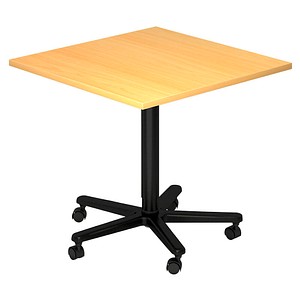 Stehtisch höhenverstellbar buche quadratisch