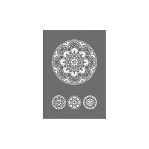 4006166017094 - Siebdruckschablone 4 Mandalas grau 4006166017094 - Siebdruckschablone 4 Mandalas grau