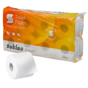 Satino Toilettenpapier SMART 3-lagig Recyclingpapier, 8 Rollen