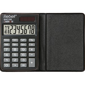 Rebell SHC108 Taschenrechner schwarz/grau