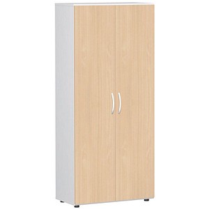 4038933486451 - Aktenschrank Flex S-385100-BW weiß buche 4 Fachböden 800 x 420 x 1808 cm