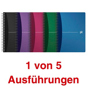 Oxford Collegeblock 100101300, Office Urban Spiralbuch, farbig sortiert, A5, liniert, 90g, 90 Blatt / 180 Seiten 3020120024035 Oxford