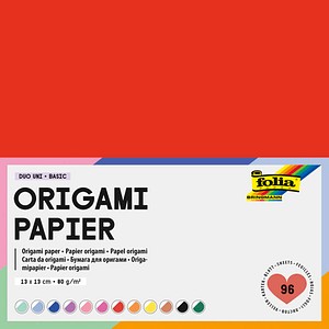 4001868155969 - Faltblätter Origami Duo Uni Basic mehrfarbig 96 Blatt
