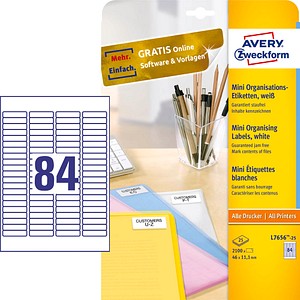 2.100 AVERY Zweckform Etiketten L7656-25 weiß