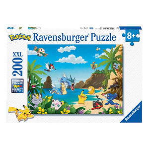 4005556128402 - Ravensburger Kinderpuzzle - 12840 Schnapp sie dir alle! - Pokémon-Puzzle für Kinder ab 8 Jahren mit 200 Teilen im XXL-Format