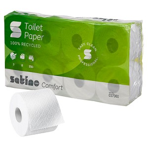 4000735085200 - Toilettenpapier Satino Comfort 037060 3-lagig hochweiß 250 Blatt   Rolle 4000735085200 8 Rolle