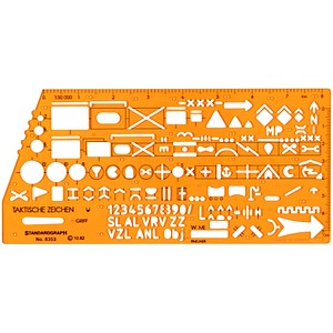 4014509010107 - Zeichenschablone Taktische Zeichen NATO 8353 orange