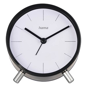 4047443525932 - Funkwecker Flores weiß schwarz Kunststoff 120 cm Ø 110 cm 4047443525932 Hama