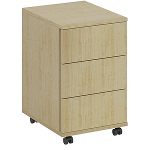 4260672335275 - fm home office Rollcontainer akazie 3 Auszüge 400 x 480 x 630 cm