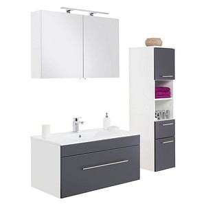 Badmöbel-Set VIVA anthrazit/weiß