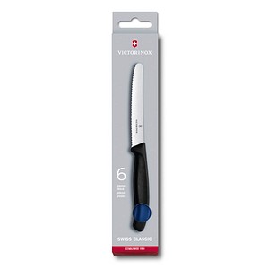 7611160145291 - 6 VICTORINOX Gemüsemesser Swiss Classic silber glänzend poliert 7611160145291 VICTORINOX 6 Stück