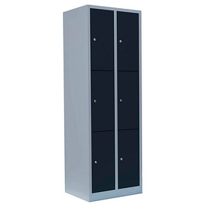 4061815517554 - Schließfachschrank anthrazit lichtgrau 520328 6 Schließfächer 600 x 500 x 1800 cm 4061815517554 LÜLLMANN 4061815517554 - Schließfachschrank anthrazit lichtgrau 520328 6 Schließfächer 600 x 500 x 1800 cm 4061815517554 LÜLLMANN