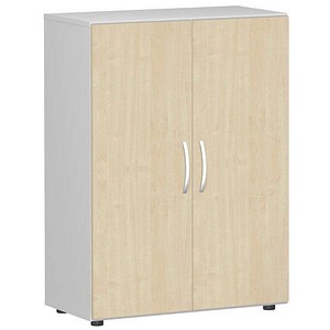 4038933486338 - Aktenschrank Flex S-383102-AL lichtgrau ahorn 2 Fachböden 800 x 420 x 1104 cm