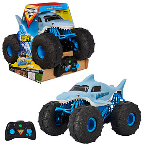 0778988136515 - Monster Jam Megalodon Storm ferngesteuertes Amphibienfahrzeug in Hai-Optik Land und Wasser Maßstab 115 mehrfarbig Kinder