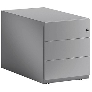 BISLEY Note Rollcontainer silber 3 Auszüge 42,0 x 77,5 x 49,5 cm