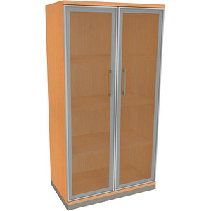 4260429767915 - fm Aktenschrank Oldenburg 4260429767915 buche Acrylglas satiniert 3 Fachböden 800 x 442 x 1517 cm