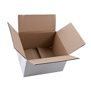 Nestler Wellpapp-Faltkartons 1-wellig weiß 22,0 x 19,0 x 13,7 cm Außenmaß, 20 St.