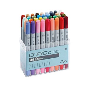 COPIC® Ciao B Layoutmarker-Set farbsortiert 1,0 + 6,0 mm, 36 St.