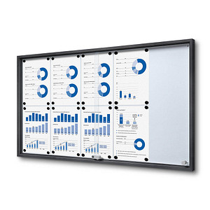 8596052168666 - Schaukasten SLIM grau 10x DIN A4 8596052168666 Showdown Displays