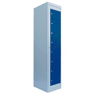 4061815521346 - Schließfachschrank enzianblau lichtgrau 526081 8 Schließfächer 400 x 500 x 1800 cm 4061815521346 LÜLLMANN