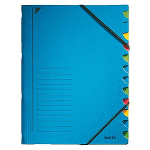 AKTION: LEITZ Ordnungsmappe 3912 12 Fächer blau mit Prämie nach Registrierung