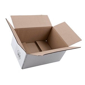 Nestler Wellpapp-Faltkartons 1-wellig weiß 31,5 x 22,5 x 15,7 cm Außenmaß, 20 St.