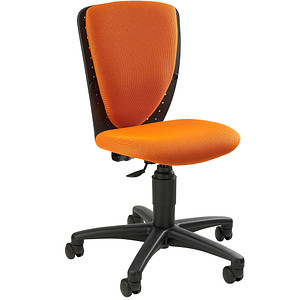 Topstar Kinderdrehstuhl High S'cool®, 70570 BB40 Stoff orange, Gestell schwarz