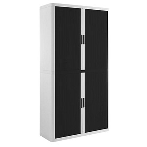 3660141934786 - Aktenschrank easy Office E2C0010000078 Kunststoff Stahl abschließbar 4 OH 110 x 204 x 415 cm keine Fachböden schwarz wei 3