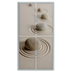 3660141941487 - Aktenschrank easy Office 8178ST Kunststoff Stahl abschließbar 4 OH 110 x 204 x 415 cm keine Fachböden grau (Steine) 366014