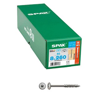 4003530257438 - Holzbauschrauben T40 Tellerkopf Edelstahl A2 0257000802605 8 mm x 260 mm 4003530257438 50 Stück