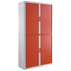 3660141934762 - Aktenschrank easy Office E2C0009800069 Kunststoff Stahl abschließbar 4 OH 110 x 204 x 415 cm keine Fachböden rot weiß 3660