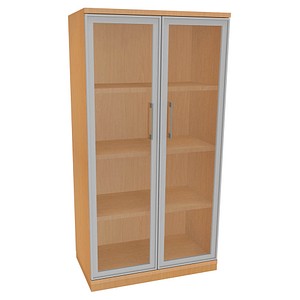 4260429767960 - fm Aktenschrank Oldenburg 4260429767960 buche Acrylglas klar 3 Fachböden 800 x 442 x 1517 cm