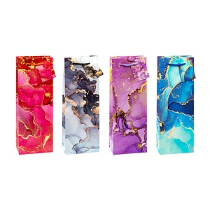 4022792932860 - 12 Geschenktüten für Flaschen MARMOR blau rot helllila dunkellila 120 x 360 cm
