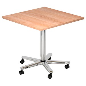Stehtisch höhenverstellbar nussbaum quadratisch