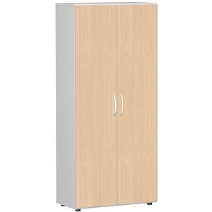 4038933486444 - Aktenschrank Flex S-385100-BL lichtgrau buche 4 Fachböden 800 x 420 x 1808 cm