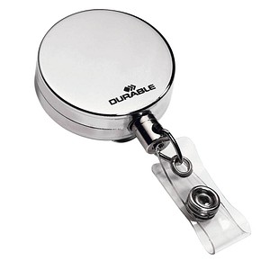 DURABLE Ausweishalter Jojo CHROME silber, 10 St.