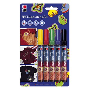 4007751515728 - Stoffmalstift 01180 000 00080 gelb rot blau grün schwarz 3 mm 5er-Set 4007751515728 5 Stück