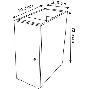 4044917435438 - Stauraumelement für Empfangstheken Pisa und Faro abschließbar mit Tür 4044917435438 - Stauraumelement für Empfangstheken Pisa und Faro abschließbar mit Tür
