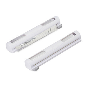 4052025277598 - Folienschneider 2er Set für Frischhalte- und Alufolie Sichtfenster glattes Abtrennen hbt 5x37x8 cm weiß - Relaxdays